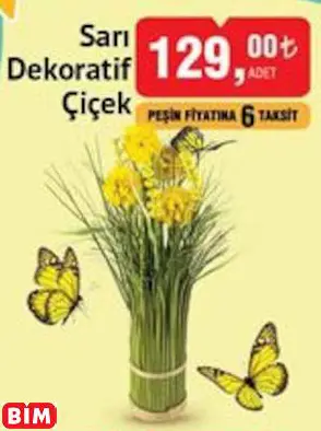 SARI DEKORATİF ÇİÇEK SARI DEKORATİF ÇİÇEK